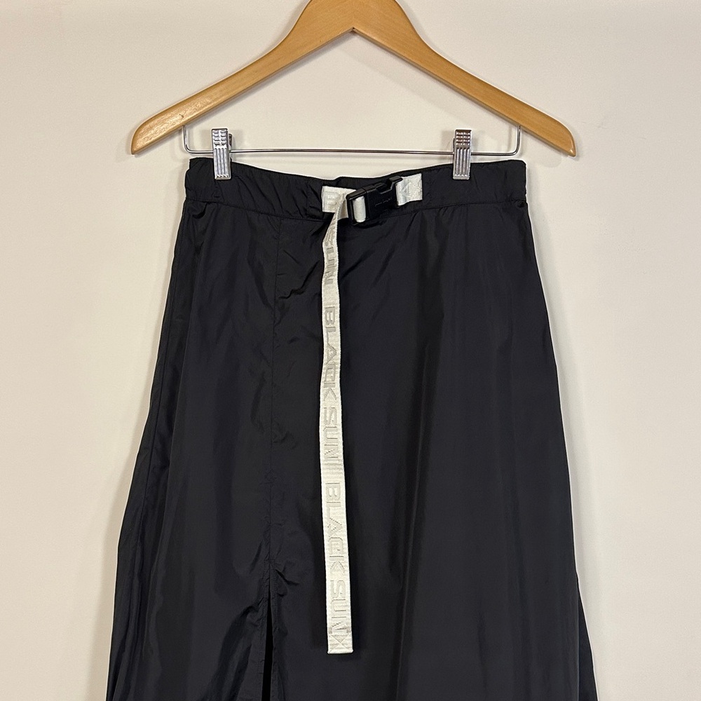 Rare NWOT Palm Angels Black Long tech skirt with webbing belt M